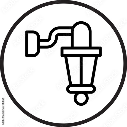 Wall Lamp Icon Style