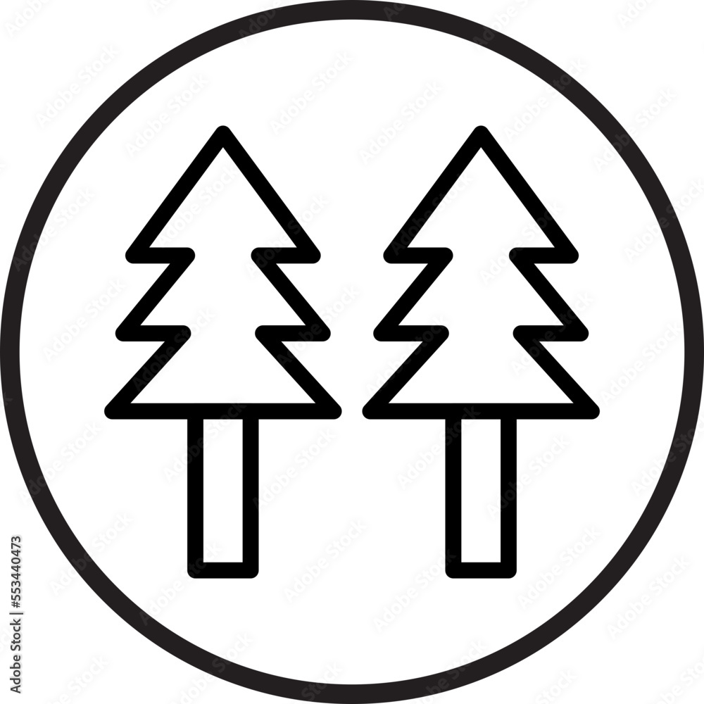 Pine Tree Icon Style Pine Tree Icon Style