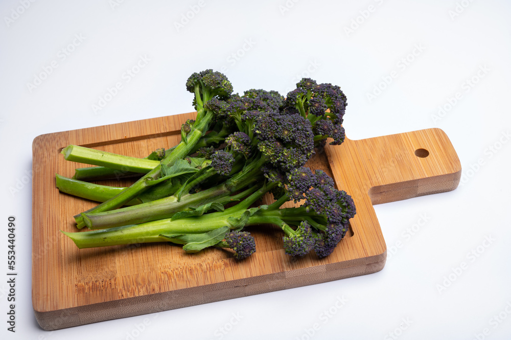 Dark green stems of bimi asparagus broccoli vegetables Dark green stems of bimi asparagus broccoli vegetables