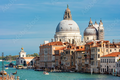 Santa Maria della Salute basilica and Grand canal, Venice, Italy © Mistervlad