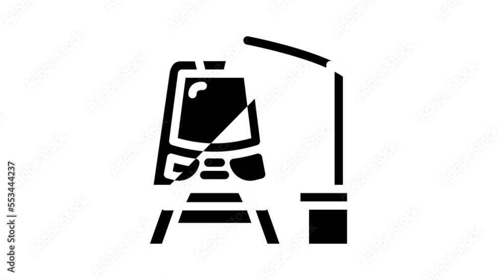 stop train glyph icon animation stop train glyph icon animation