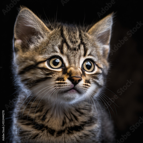 closeup portrait of a tabby kitten © Raanan