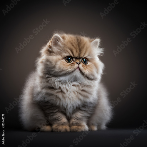 closeup portrait of a persian kitten