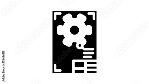 drawing digital document glyph icon animation photo