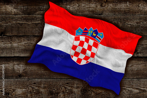 National flag of Croatia. Background with flag of Croatia