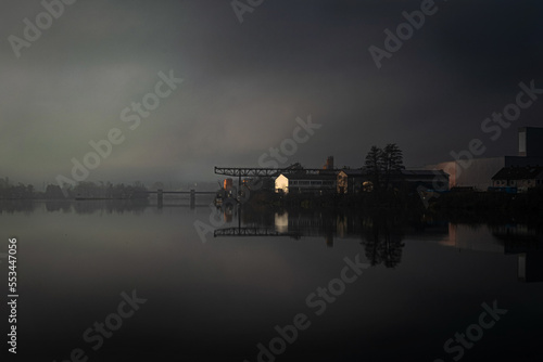 sunrise over the river