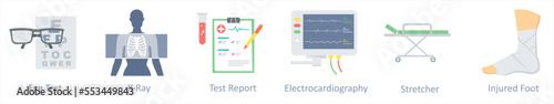 eye test, x ray, test report, electrocardiography