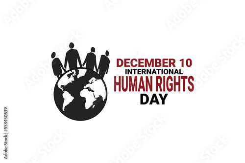 December 10, International human rights day vector illustration. Suitable for greeting card, poster and banner.