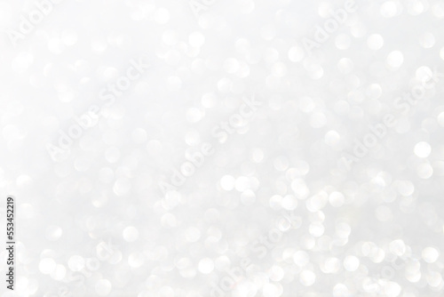 Abstract blurred bokeh on white background, festive season concept background