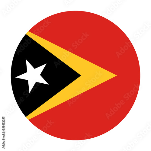Free Download East Timor Flat Rounded Flag with Transparent Background - GFXLoad