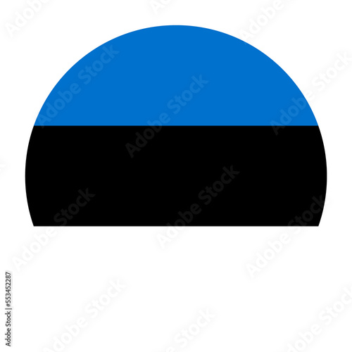Photos Estonia Flat Rounded Flag with Transparent Background