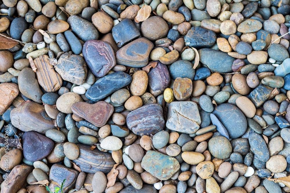 Natural pebble background, color stone background Natural pebble background, color stone background