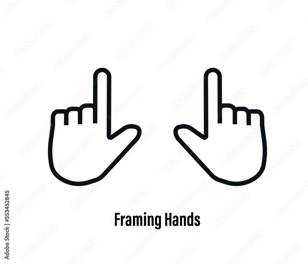 framing hands. Isolated on white. Photo Frame Hands. Man-made photo sign. vector illustration.
framing hands. Isolated on white. Photo Frame Hands. Man-made photo sign. vector illustration.