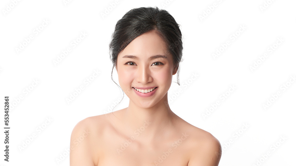 Beautiful young asian woman with clean fresh skin on white background, Face care, Facial treatment, Cosmetology, beauty and spa, Asian women portrait. Beautiful young asian woman with clean fresh skin on white background, Face care, Facial treatment, Cosmetology, beauty and spa, Asian women portrait.