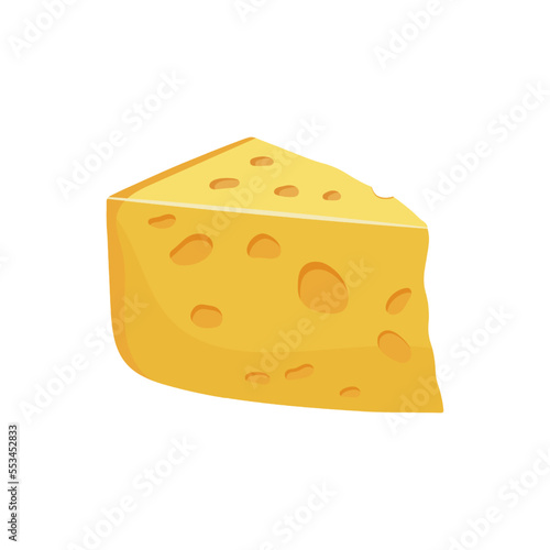 Cheese with holes vector illustration