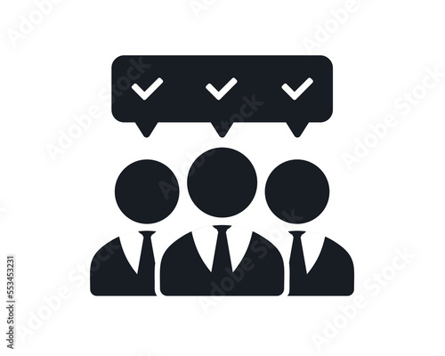 Person checklist icon. Decision making. Illustration vector