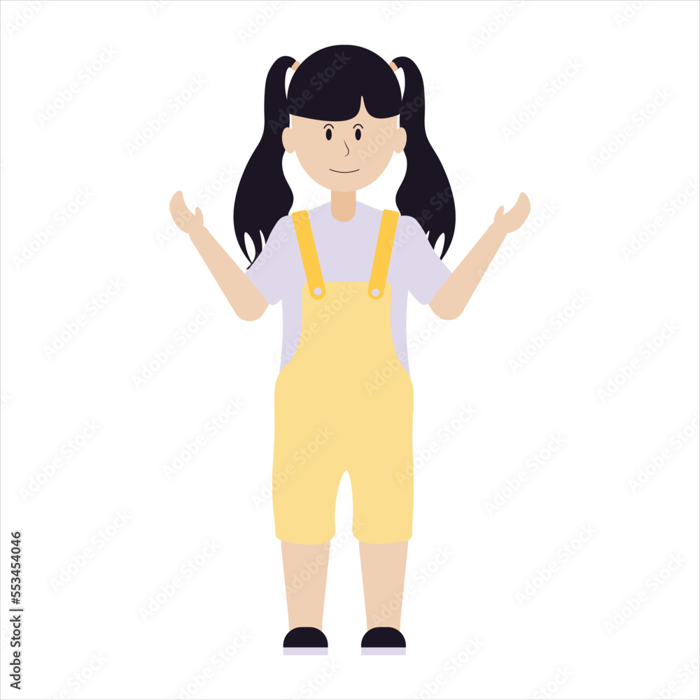 Cute Girls Vector Illustration Cute Girls Vector Illustration