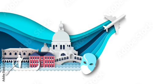 Venice travel vector italy city famous landmark