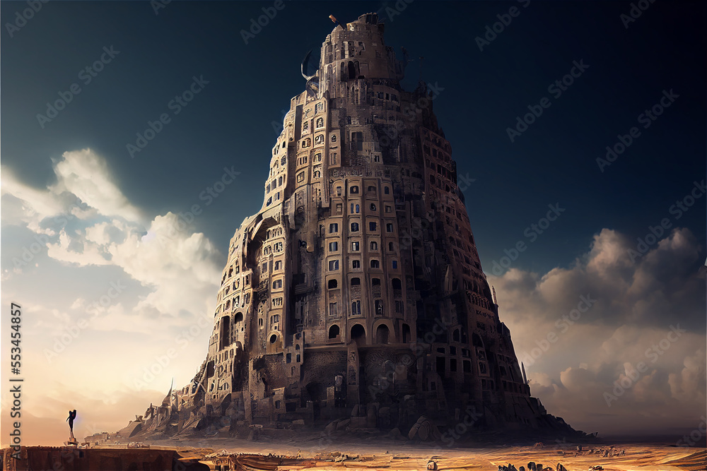Ancient Babel tower Stock Illustration Adobe Stock