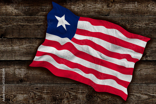 National flag of Liberia. Background with flag of Liberia.