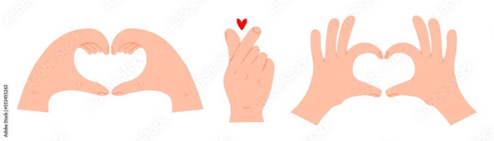 Heart shapes with hand gestures. Valentine day and expressions of love with two hands. Love message with hand gestures. Heart shapes with hand gestures. Valentine day and expressions of love with two hands. Love message with hand gestures.