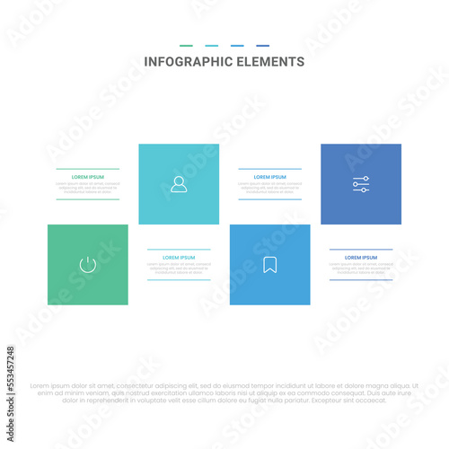 Vector modern shapes options infographic elements for business with icons template design