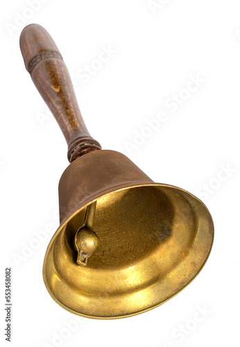 Golden handbell isolated