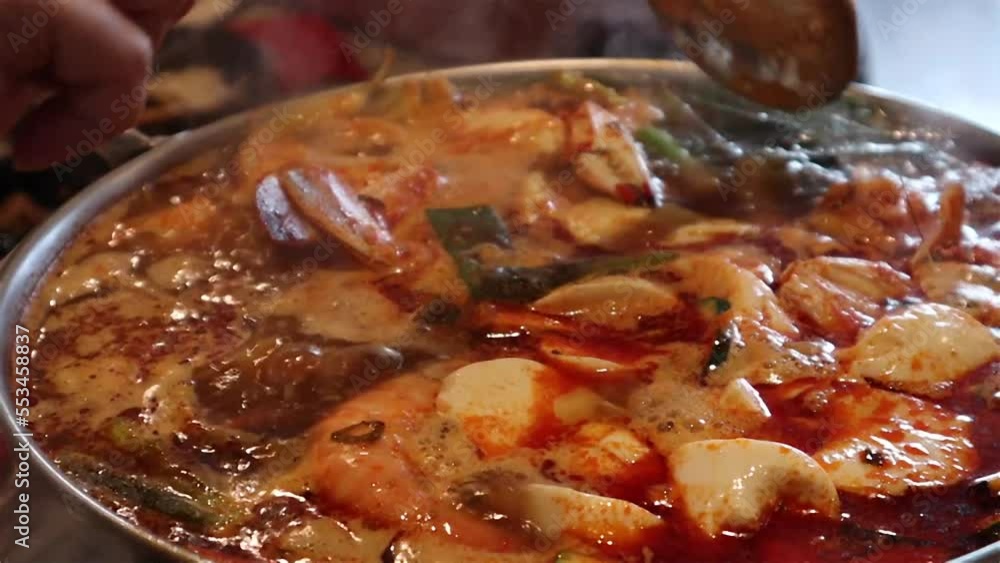 Korean Spicy Seafood Stew with Tofu Korean Spicy Seafood Stew with Tofu