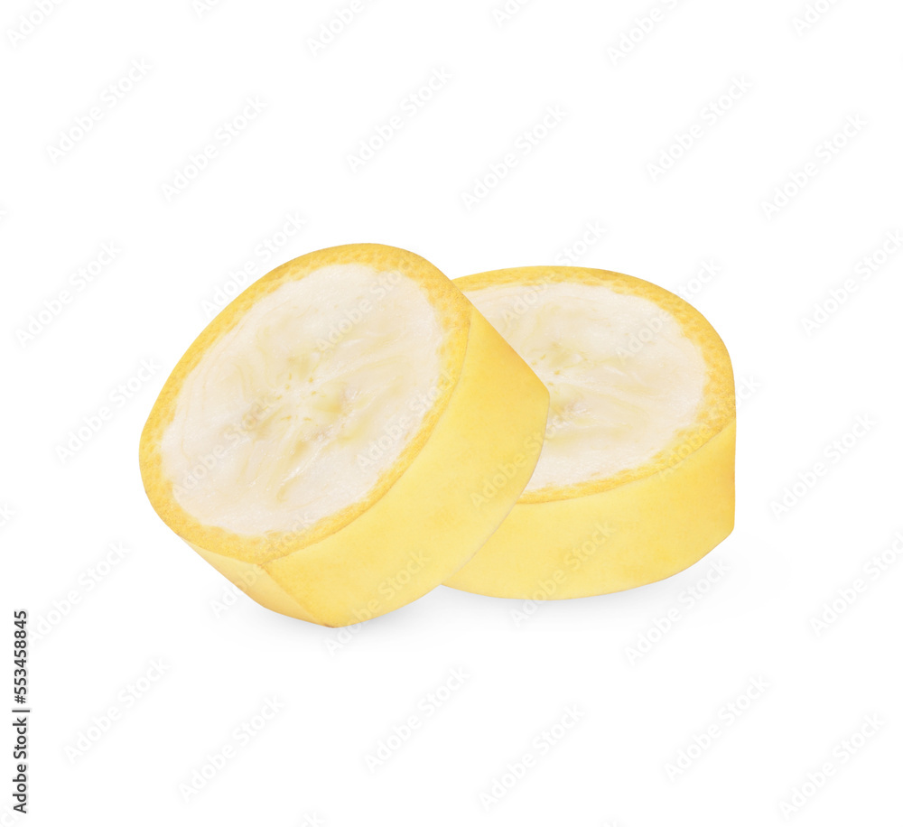 Fresh banana isolated on transparent background (.PNG)