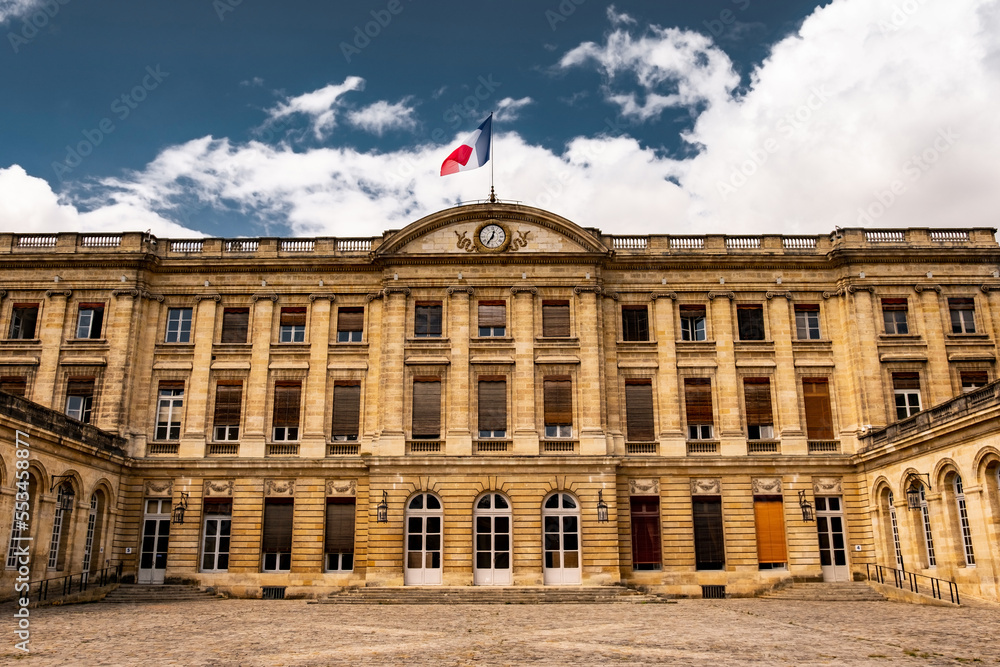 Obraz premium Palais Rohan, the City Hall of Bordeaux in France. Famous sigthseeng in Bordeaux