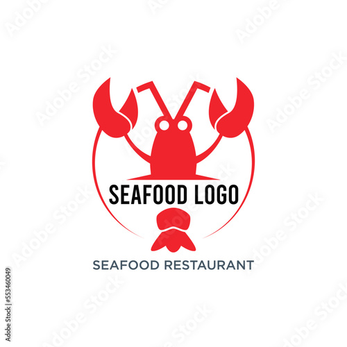 Seafood logo design restaurant fresh crab and shrimp logo for label product and seafood shop 