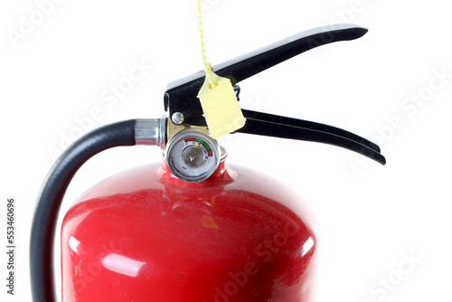 modern red household fire extinguisher for effective fire fighting