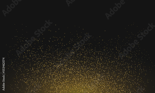 Wallpaper Mural Golden glitter texture on black background. Shining golden confetti particles. Abstract grainy effect. Vector illustration Torontodigital.ca