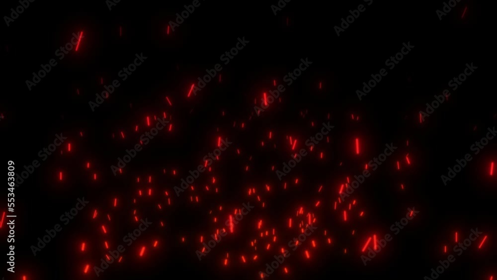 Fiery sparks of a fire rise up on a black background. An overlay effect in your project. 3d render. Fiery sparks of a fire rise up on a black background. An overlay effect in your project. 3d render.