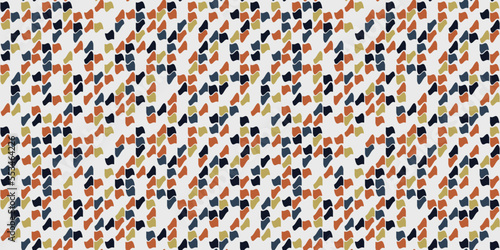 Fototapeta Naklejka Na Ścianę i Meble -  The curved curves of the colored shapes create a simple texture. Vector decor and print, stylish design of seamless surfaces. Textured pattern.