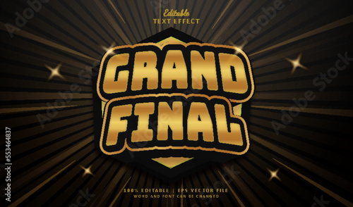 Grand final editable text effect style luxury
