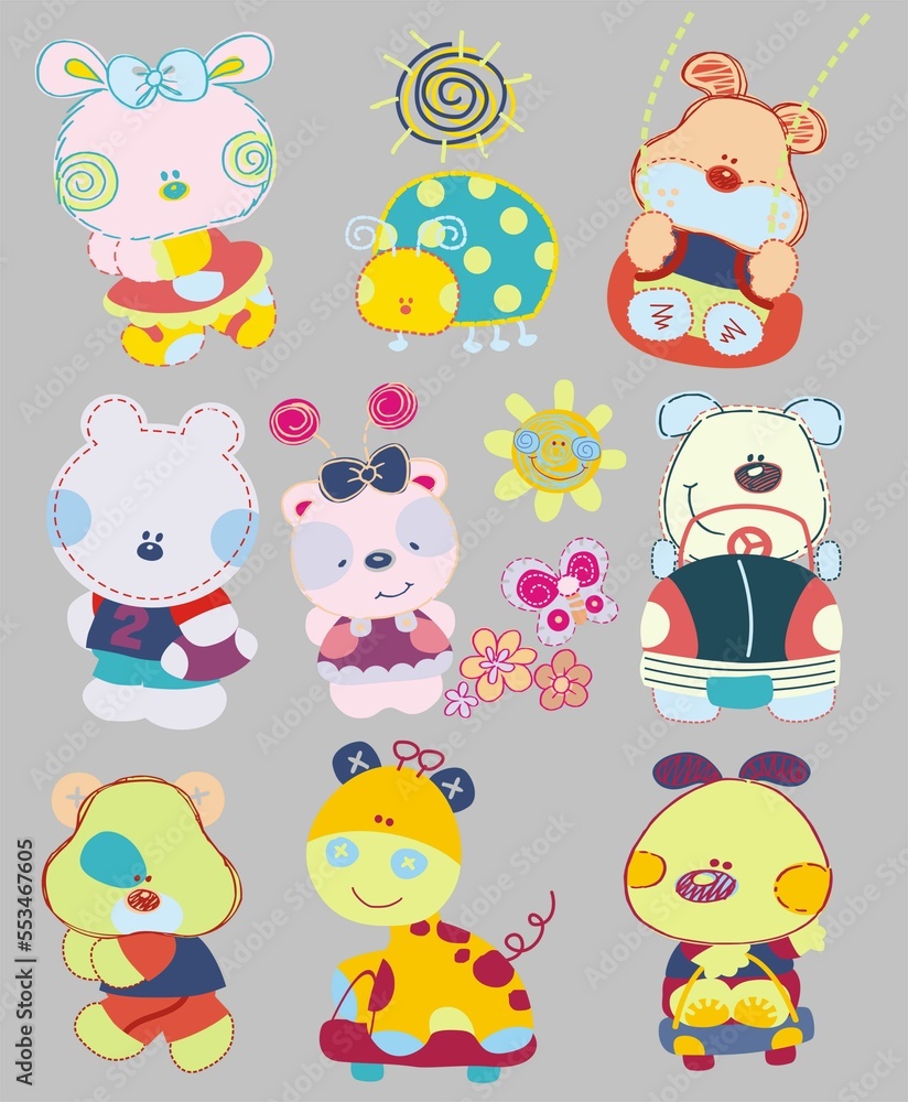 bear, car, giraffe, puppy, dog, set of drawings of animals for children's and baby making, art for making, drawings of animals, colorful animals, bear, car, giraffe, puppy, dog, set of drawings of animals for children's and baby making, art for making, drawings of animals, colorful animals,