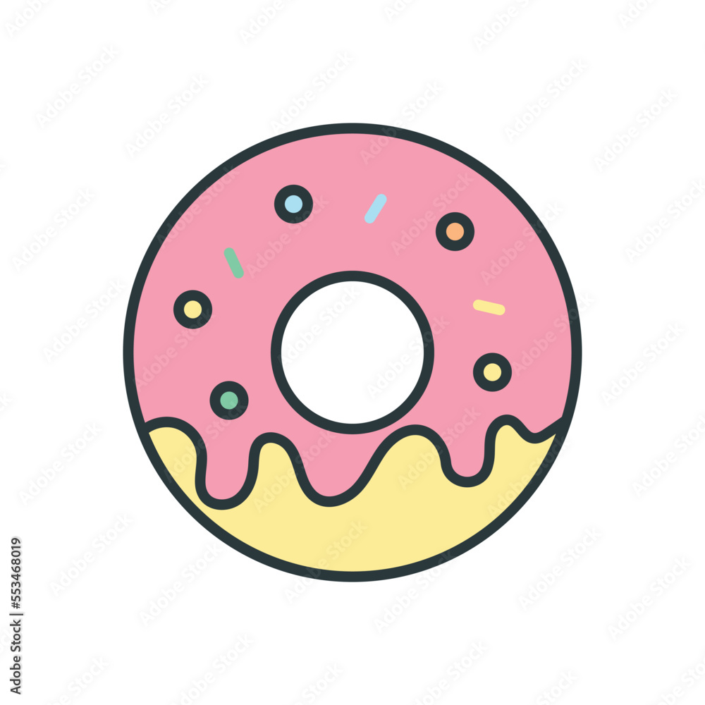 Fototapeta premium Doughnut icon vector design templates