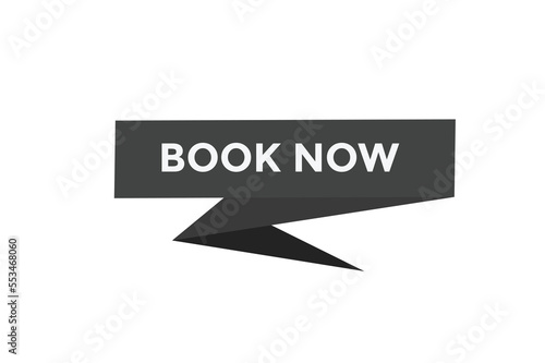 Book now button web banner template Vector Illustration