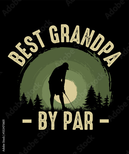 Best Grandpa by Par Golf T-shirt Design