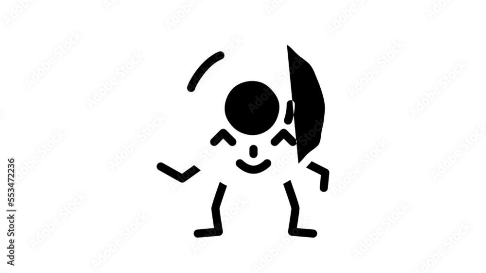 doughnut dessert character glyph icon animation doughnut dessert character glyph icon animation