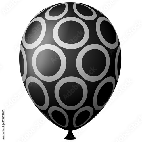 white black 3d helium air balloon