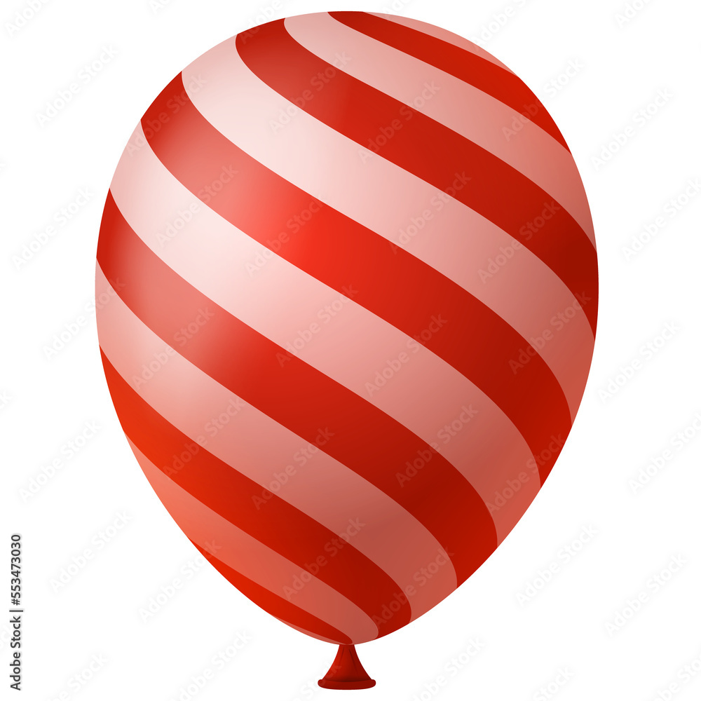 red 3d helium air balloon
