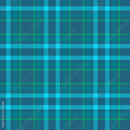 light & dark blue plaid seamless vector pattern with twill weave
