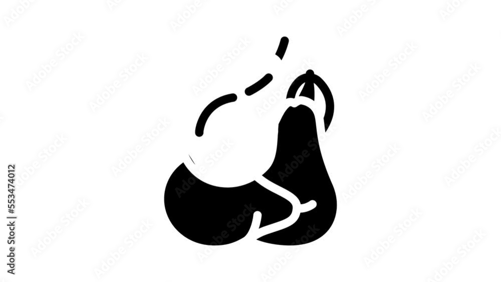 pear bunch whole glyph icon animation pear bunch whole glyph icon animation