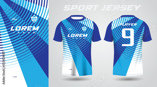 blue shirt sport jersey design