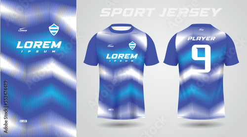 blue shirt sport jersey design