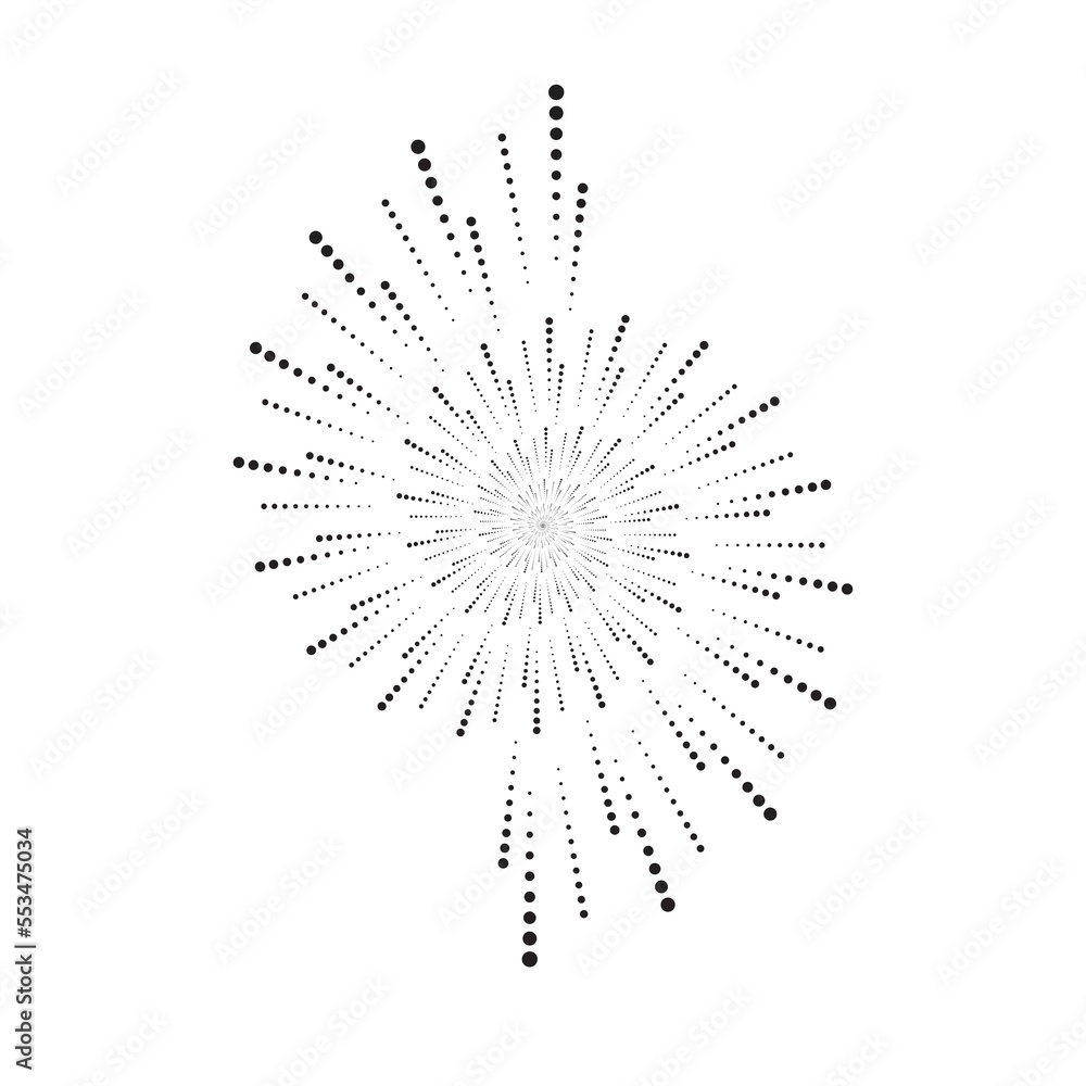 Obraz premium radial Halftone pattern background. Abstract concentric dotted backdrop. Halftone design element for various purposes.