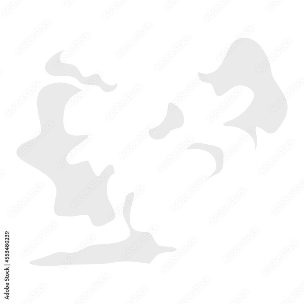 Fototapeta premium Cartoon Smoke Cloud Vector