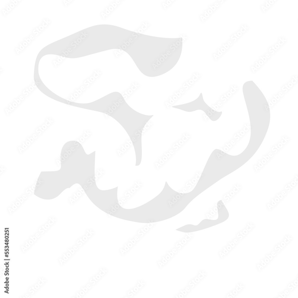 Obraz premium Cartoon Smoke Cloud Vector
